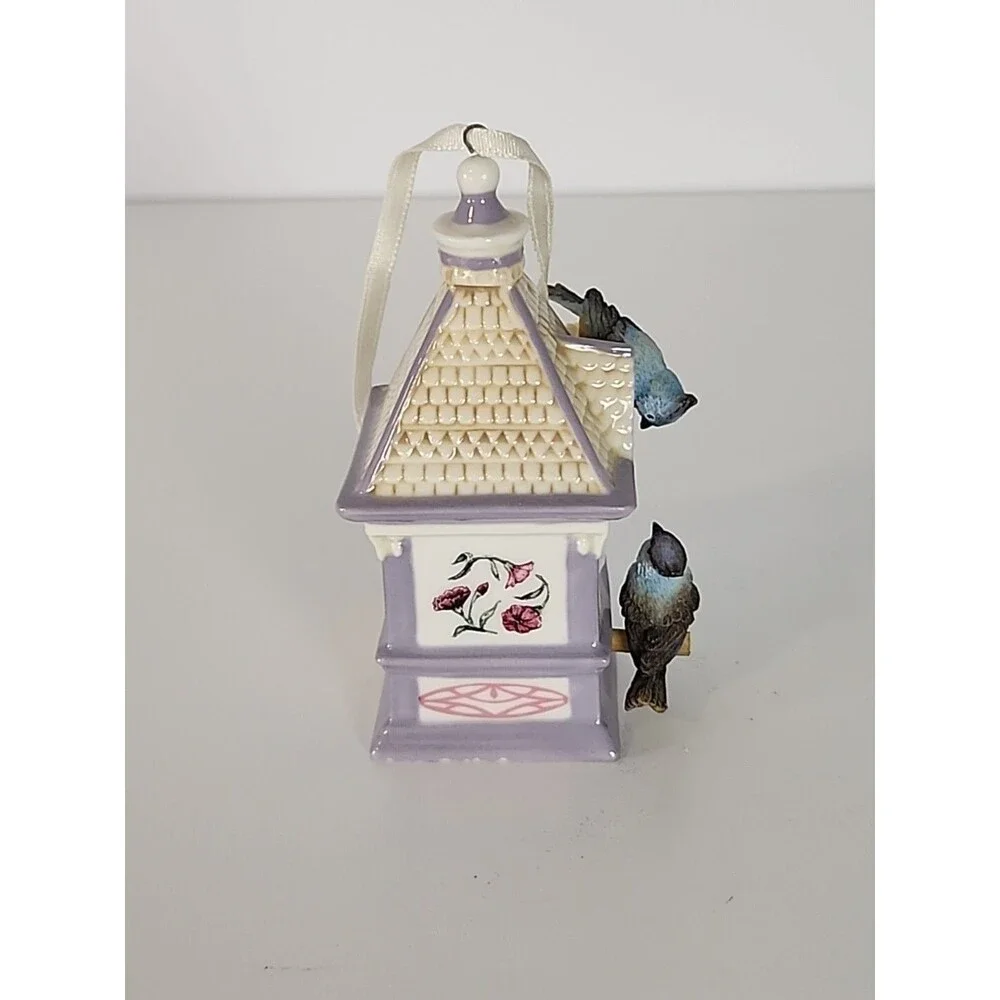 Birdhouse Ornament 2000 Bradford Editions Woodland Lodge  #68564 Porcelain
